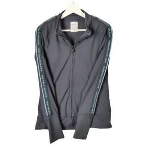 Rodan+Fields UPF Full Zip Jacket Athletic‎ Track Thumb Holes Gray Womens Size M